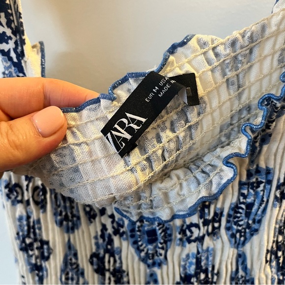 Zara smock dress Aztec print size medium - Picture 3 of 3